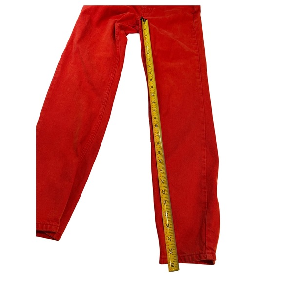 Ragged Jeans Red Denim‎ Jeans Womens Size 26 High Waist Distressed Retro - Picture 9 of 11